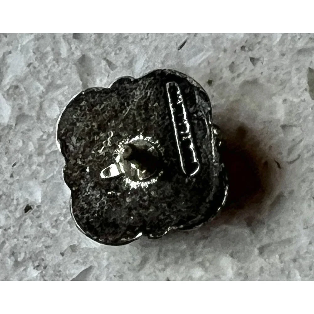 Sterling Silver Tie Tack With Turquoise Stone Floral Design Southwest - Picture 6 of 6